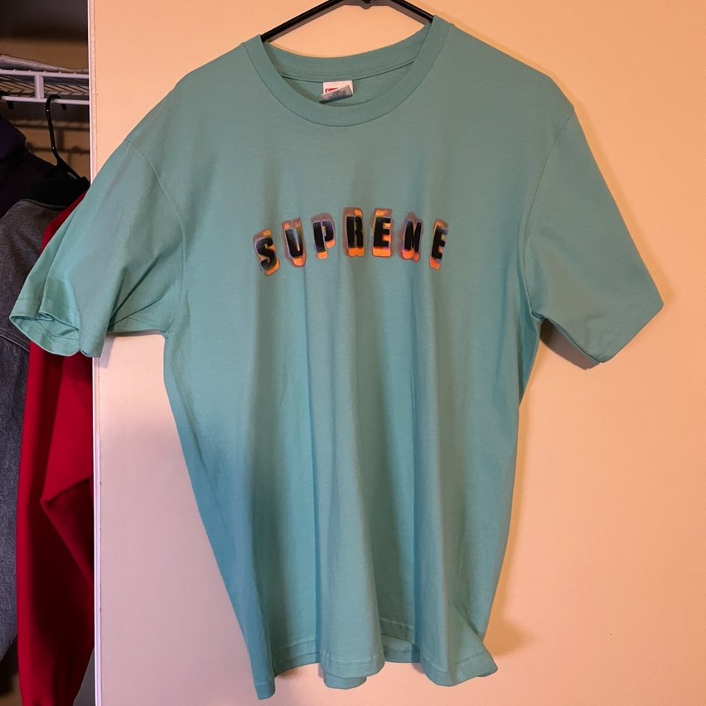 Supreme Stencil Tee (Teal) (size M)